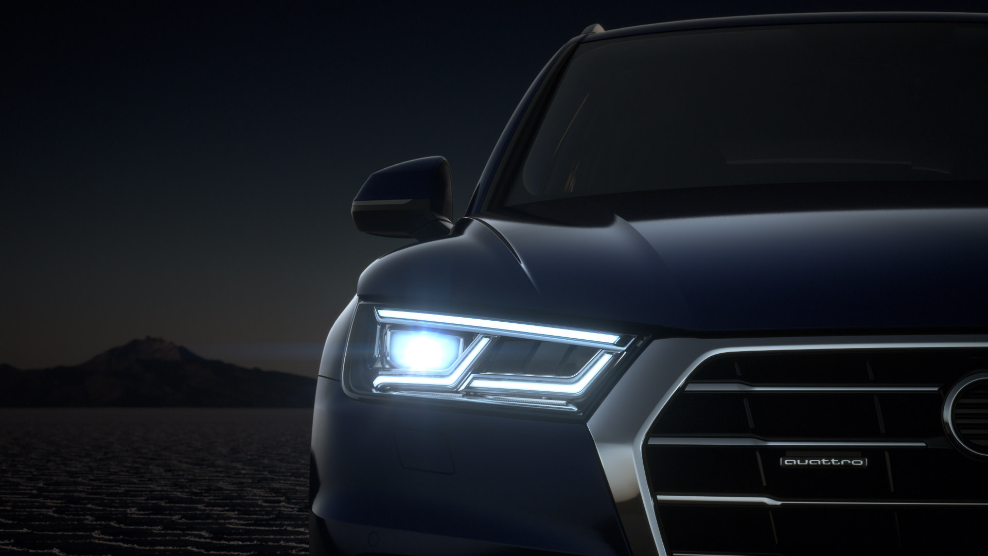 Al van veraf maakt hij indruk met de optionele Audi Matrix LED-koplampen. De LED-dagrijverlichting en dynamische richtingaanwijzers vallen goed op