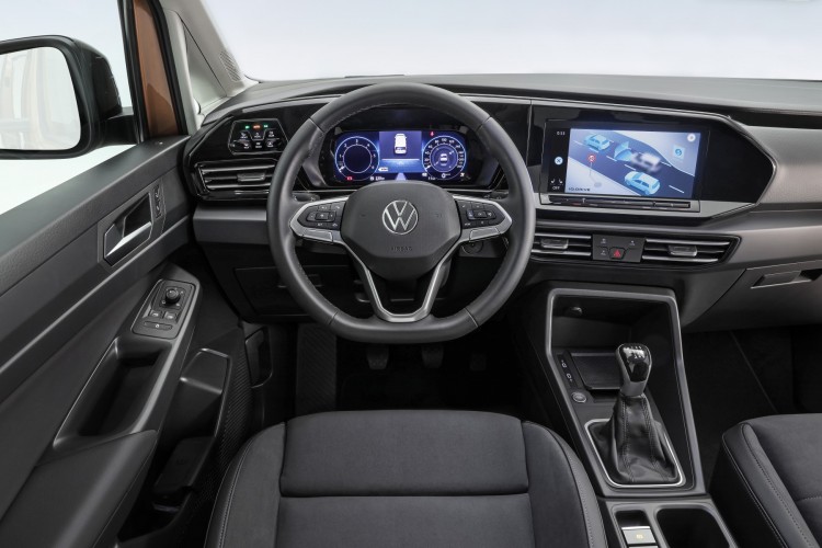 Het compleet nieuwe interieur van de Volkswagen Caddy. Vanaf Q4 te zien bij Van den Udenhout.