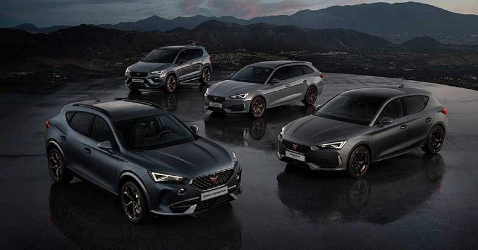 Complete serie high-performance modellen van CUPRA